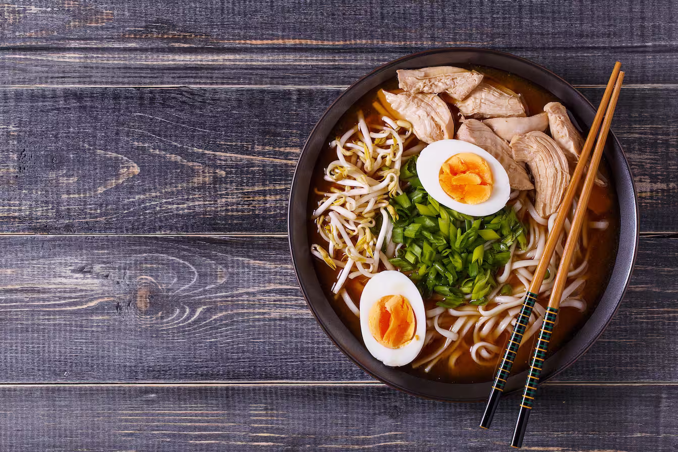 A bowl of miso ramen
